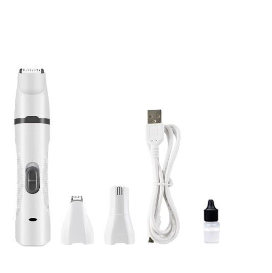 Multifunction 3 IN 1 Pet Grooming Machine Dog Cat Hair Trimmer Pets Clippers Nail Grinding & Foot Hair Trimmer USB Rechargeable