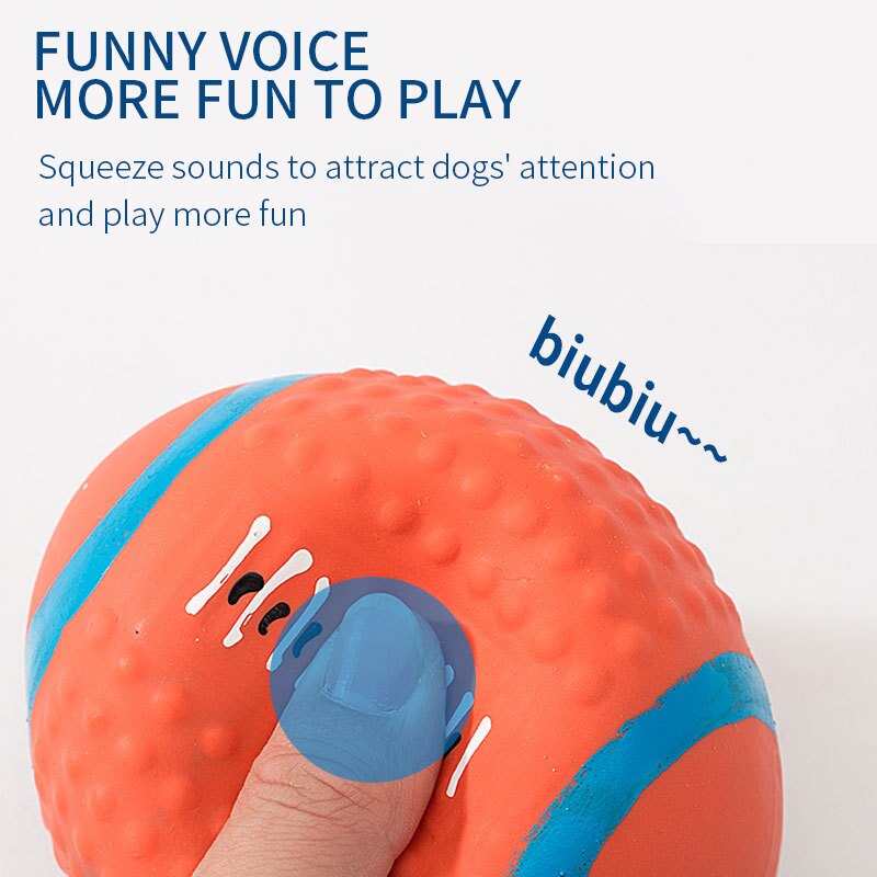 Pet Latex Toy Ball High Elastic Cotton Filled Latex Football For Small Dog Playing Pet Sound Toy Chew Toy Dog Accessories