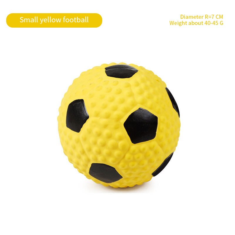 Pet Latex Toy Ball High Elastic Cotton Filled Latex Football For Small Dog Playing Pet Sound Toy Chew Toy Dog Accessories